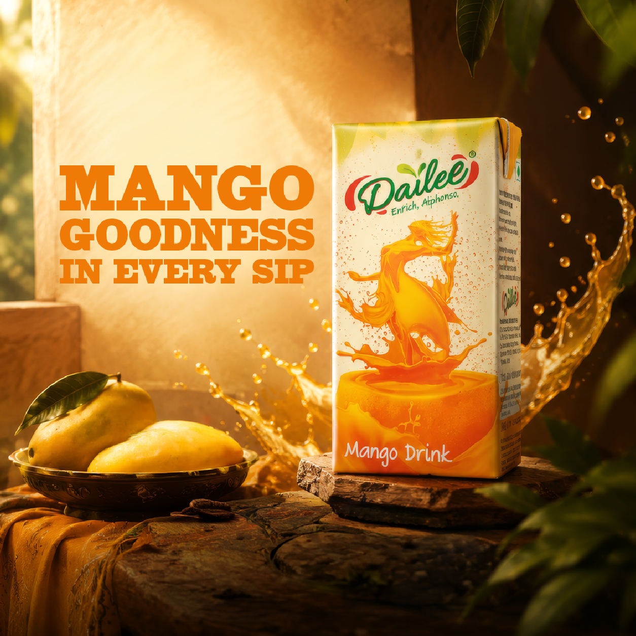 Dailee Mango ASP Drink - Tetra Pack